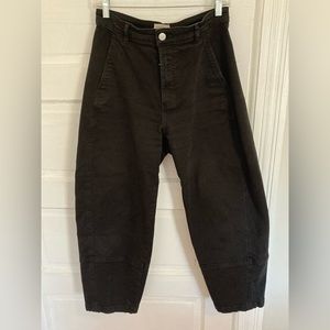 Barrel-leg EverLane black jeans